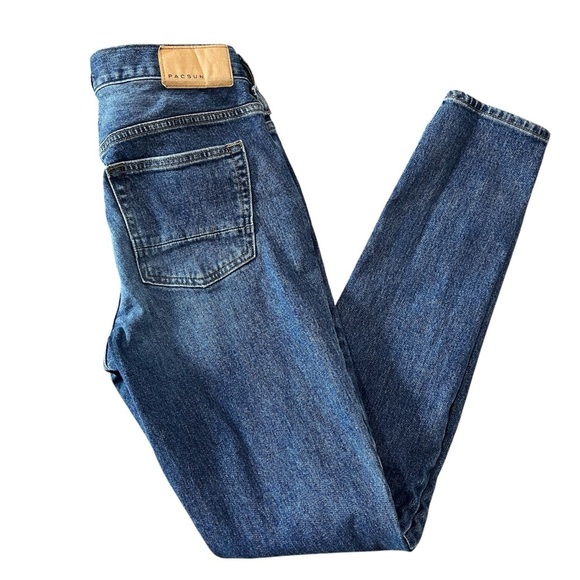 PacSun Jeans Men’s 30x31* Stacked Skinny Medium Indigo Wash Denim - Picture 5 of 9